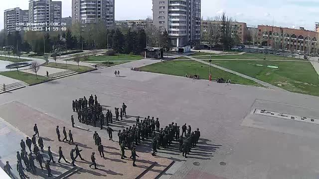 Lenin square in Volzhsky city, Russia