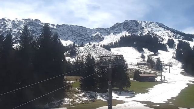 Ski slopes in the mountain resort of Bad Hindelang-Oberjoch, Germany