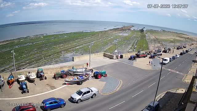 Redcar Beach in Redcar town, England, UK (cam #2)