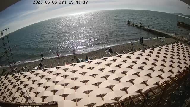 Barracuda beach in Sochi, Russia