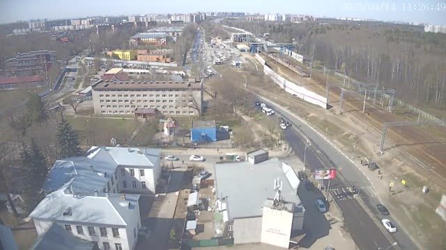 Crossroad of Nosovikhinskoe  highway and Main street in Balashikha city, Russia