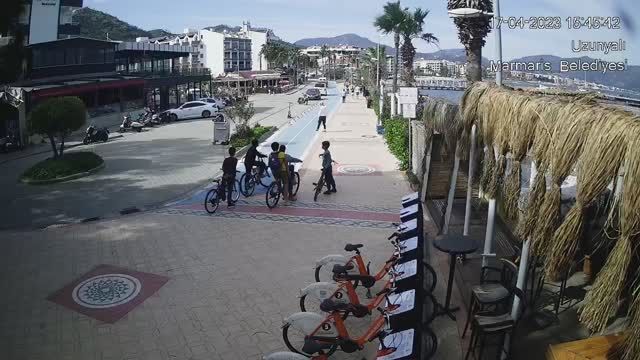 Embankment of Marmaris city in Uzunyali beach area, Türkiye