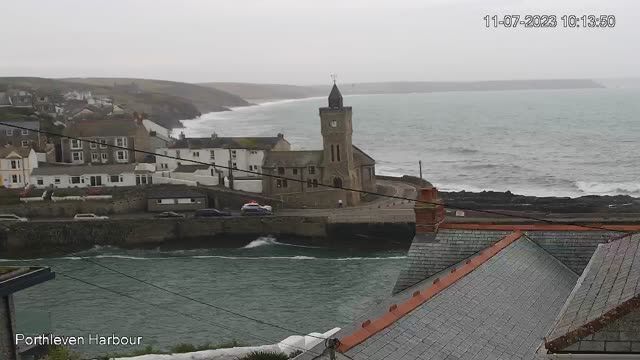 Harbor in Porthleven town, England, UK