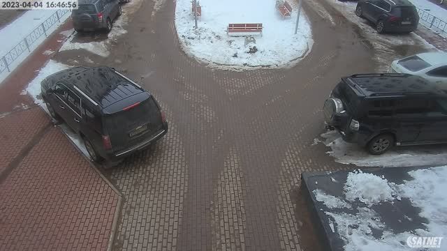 Courtyard of a house on Petergofskaya street in Saint-Petersburg city, Russia