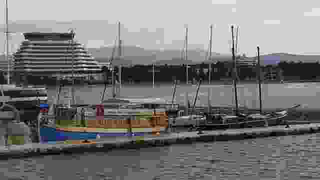 Pier in the city of Vodice, Croatia