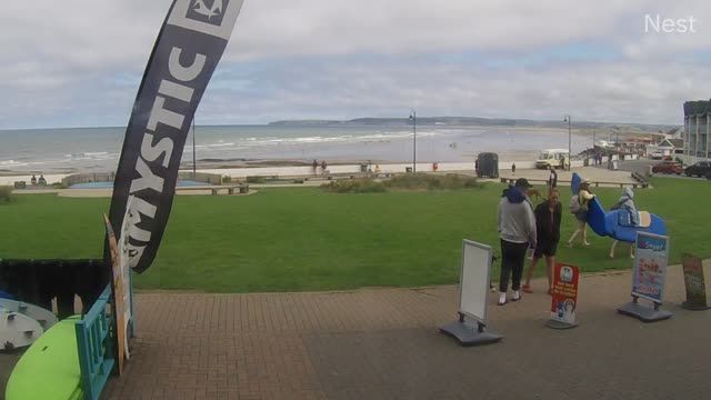 Westward Ho! Beach in Bideford town, England, UK