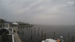 Pier in Ocean Beach Village, NY, USA