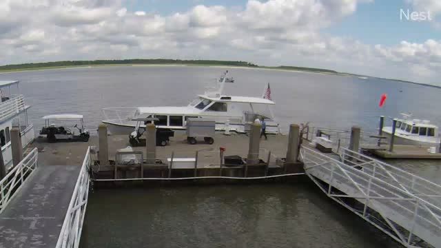 Ferry landing at Hilton Head Island, SC, USA