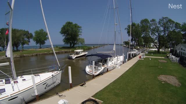 Wharf on the Vermilion River, Lake Erie, OH, USA