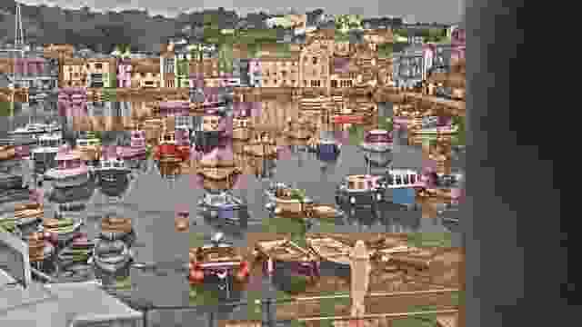 Mevagissey Inner Harbour in St Austell, England, UK