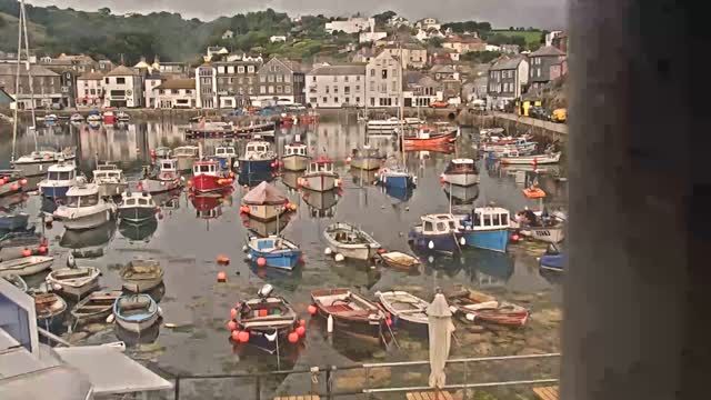 Mevagissey Inner Harbour in St Austell, England, UK