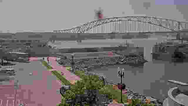 Dubuque Harbor near Julien Dubuque Bridge, IA, USA