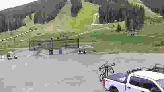 Parking for golf cars near the Copper Mountain lift station in Frisco, CO, USA