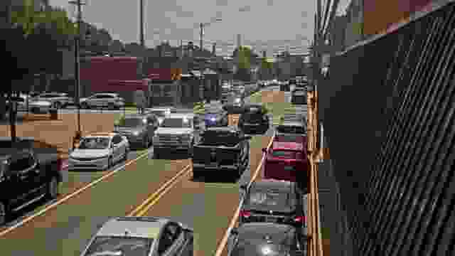 Intersection of S Lombard Street and E Main Street in Clayton, NC, USA