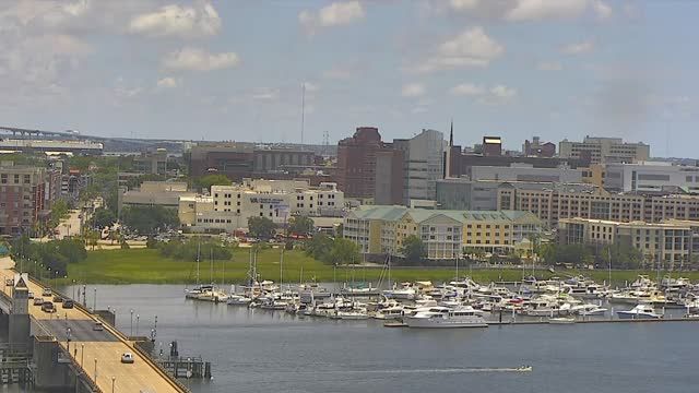 Allen Legare Bridge and Marina in Charleston, SC, USA