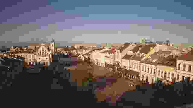 City square in Rzeszow, Poland