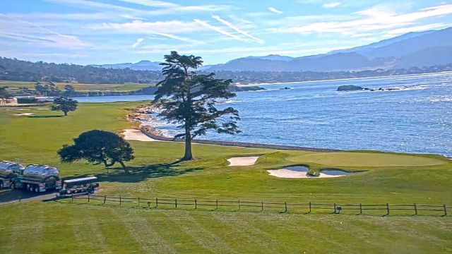 The 18th Green at Pebble&nbsp;Beach Golf Links, CA, USA