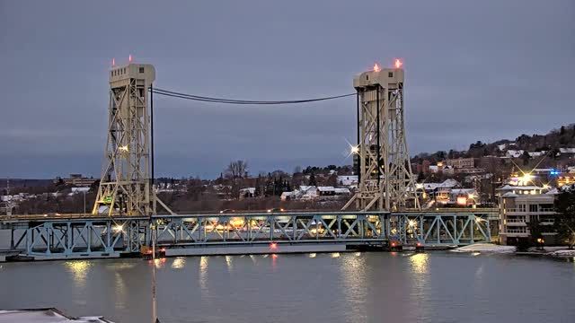 Portage Lake Lift Bridge in Houghton, MI, USA