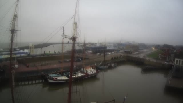 Havenmond harbor in Harlingen, Netherlands (cam #2)